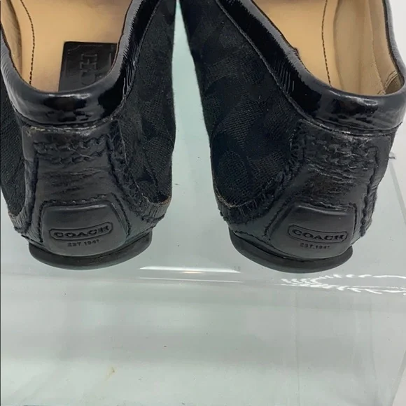 Coach Sz 7.5 Stacie Monogram Logo Flat Loafers